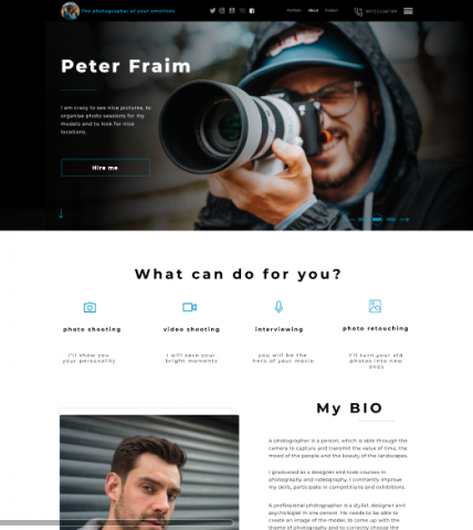 Сайт-портфолио фотографа