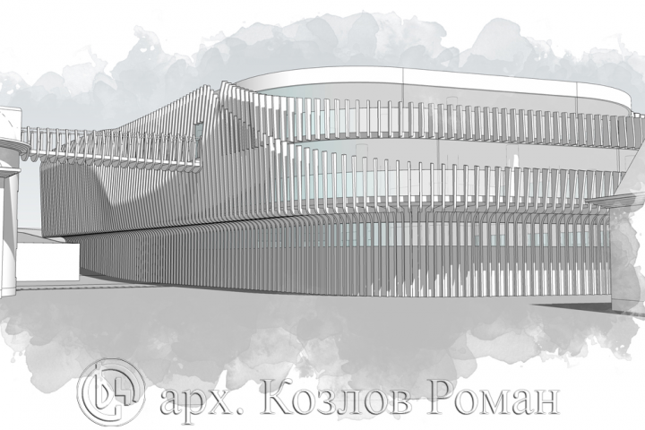 Набросок здания ФОК в Лен. обл.