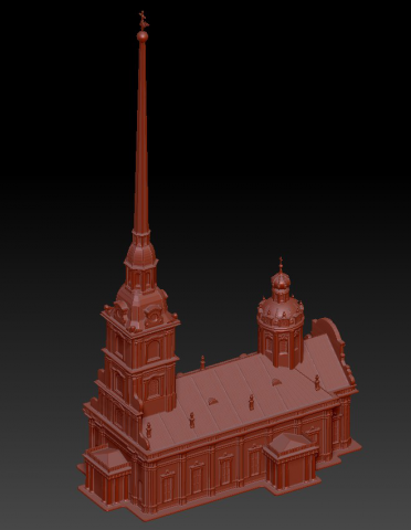 Петропавловский собор, подготовка к печати SLA