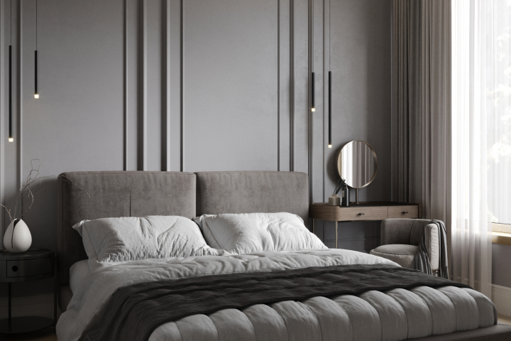 Визуализация интерьера спальни