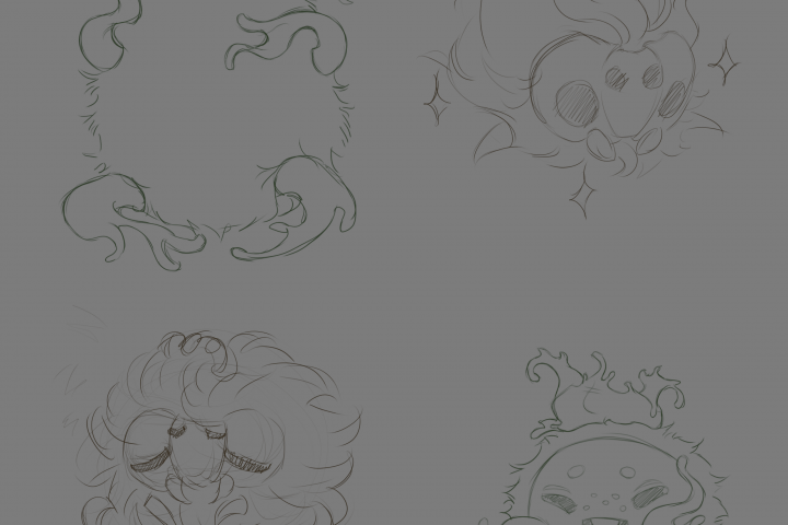 Эскизы наклеек "Растения"