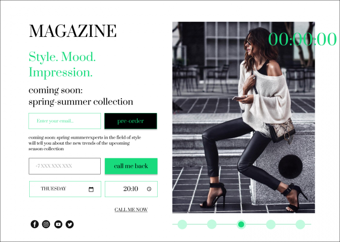 Страница подписки на журнал MAGAZINE