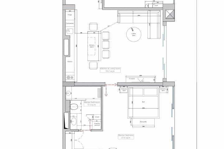 План мебели и сантехники