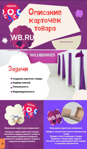 Карточки товара WB OZON