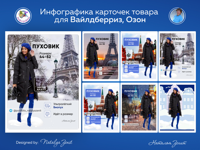 Женская одежда. Пуховик. Зима 2022-2023