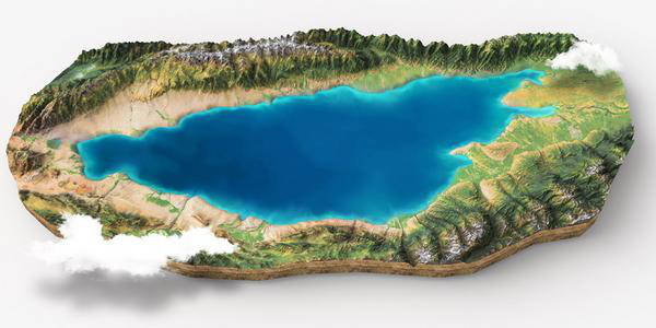 3d карта озера Иссык-Куль