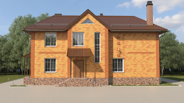 Проект дома для узкого участка 135 кв. м / AK-83