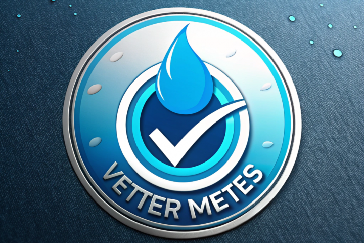 Логотип для сайта, посвященного поверке счетчиков воды.