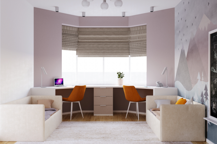 Дизайн-проект детской комнаты для девочек