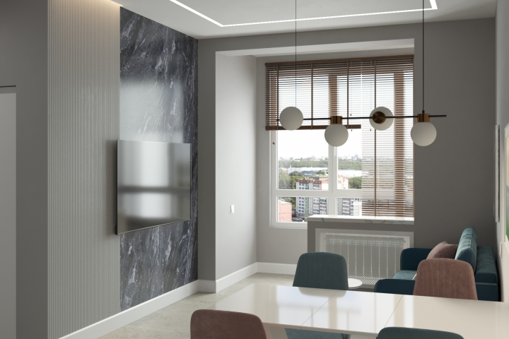 Квартира в стиле  "Фьюжн"  2024 г.