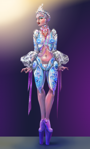 Концепт персонажа "Гжель"