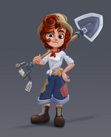 Девочка с лопатой