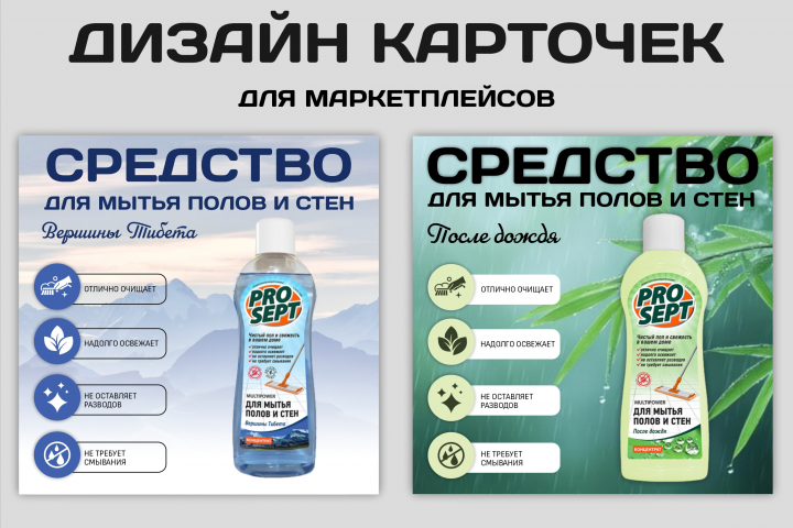 Дизайн карточек для маркетплейсов