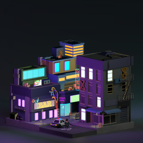 Isometric City Scene