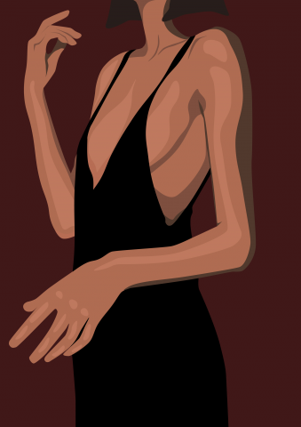 Flat-иллюстрация (девушка)