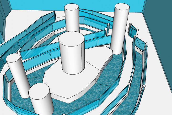 3д визуализация павильона выставки