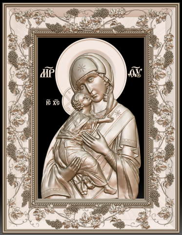 Барельеф интерпретация Владимирской иконы