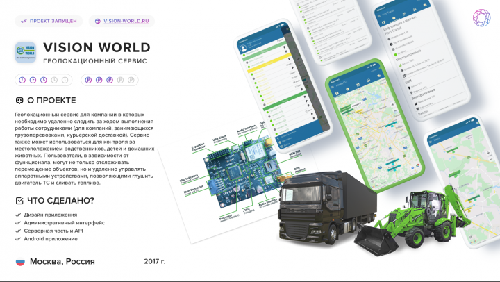 Геолокационный сервис - Vision world