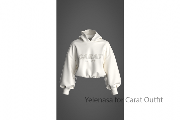3D моделирование худи для бренда Carat Outfit