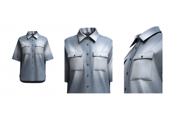 3D моделирование рубашки для Gloria Jeans
