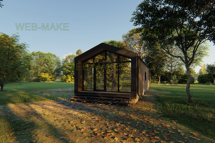 Барн хаус: АР, визуализация, рендер