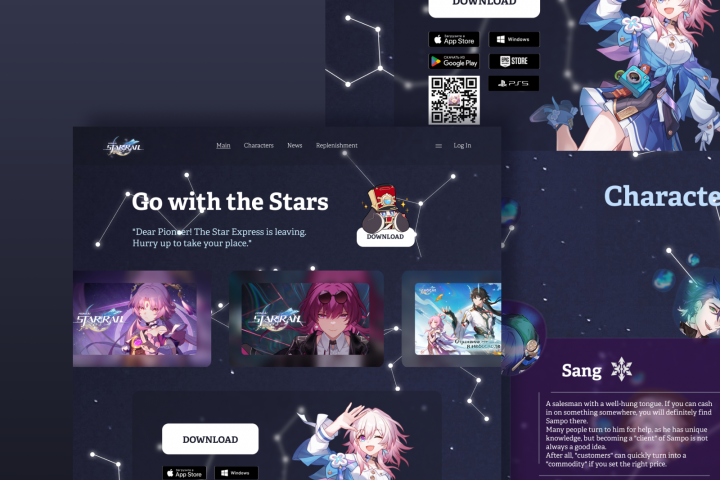 Дизайн-концепт для игры Honkai: Star Rail