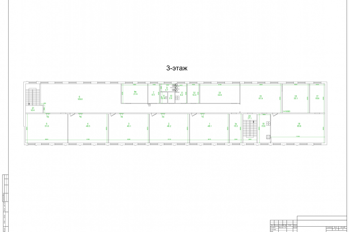 чертеж 3-его этажа здания