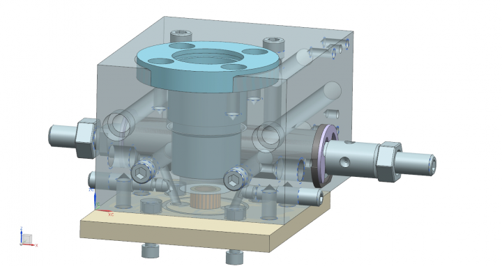 Смесительная голова литьевой машины (реверс-инженеринг)