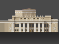 Визуализация и колористика фасада Театра драмы им. А.В. Кольцова