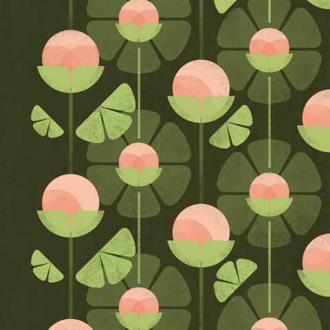 "Пионы", текстильный дизайн