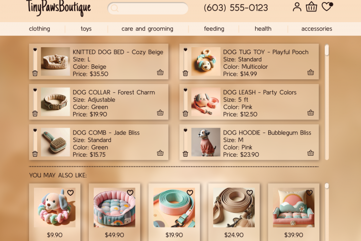 DESIGN CONCEPT FOR ONLINE STORE