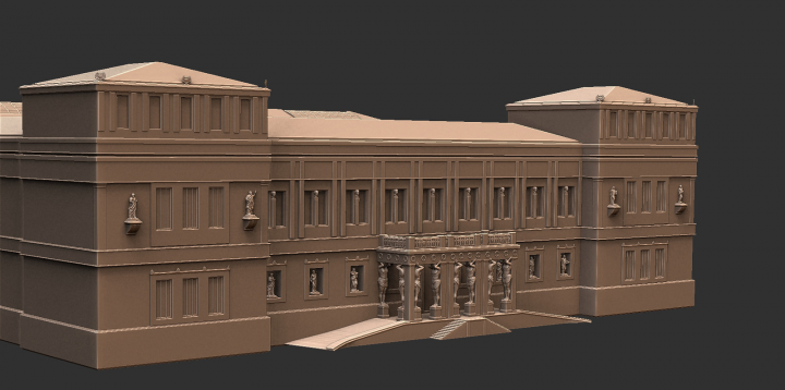3D модель Новый Эрмитаж, Атланты