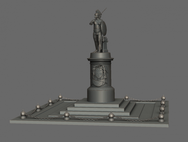 3D модель памятник Суворову А.В.
