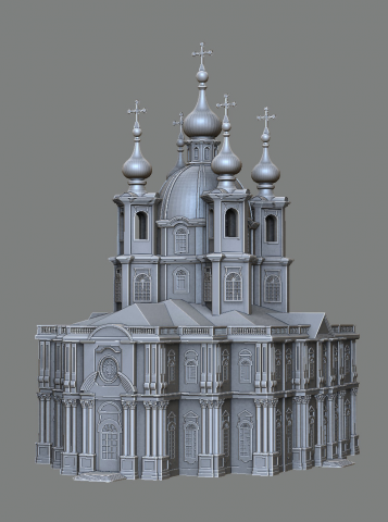 3D модель Смольный собор
