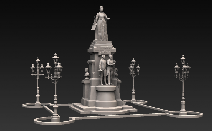 3D модель памятник Екатерине 2, Симферополь