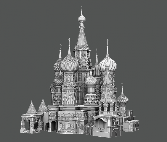 3d модель Храм Василия Блаженного
