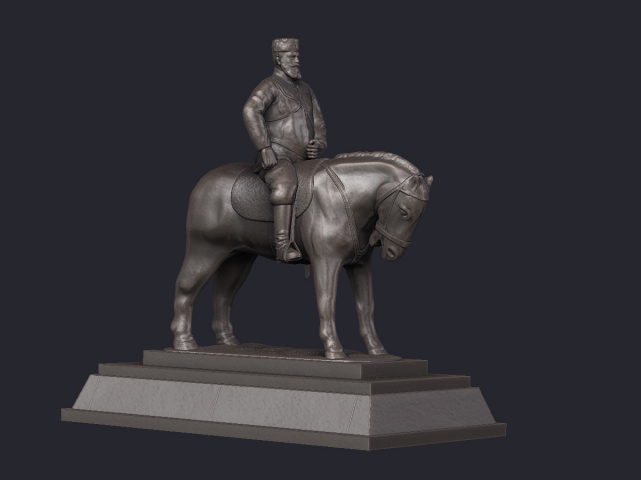 3D модель памятника Александру 3