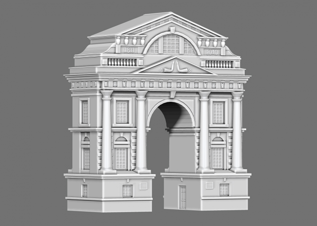 3D Триумфальная арка "Московские ворота", Иркутск