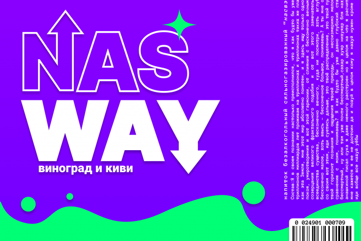 РАЗРАБОТКА ЭТИКЕТКИ ДЛЯ ЭНЕРГЕТИЧЕСКОГО НАПИТКА "NASWAY energy"
