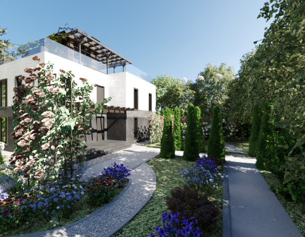 Экстерьер. Фасад.  Ландшафтный дизайн.