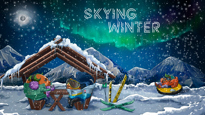 Skying winter