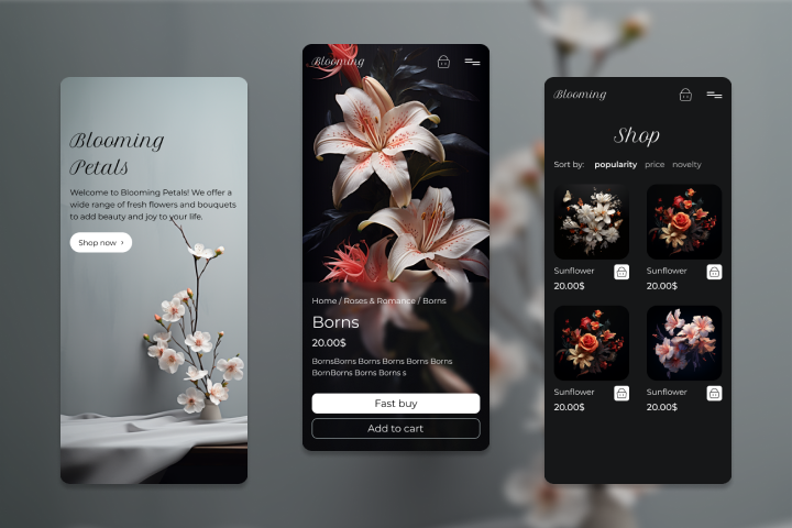 Blooming Petals (Приложения по продаже цветов)