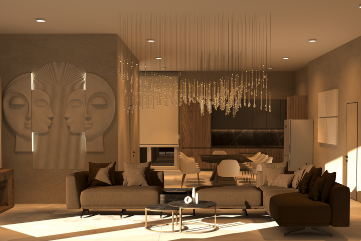 дизайн кухни-гостиной