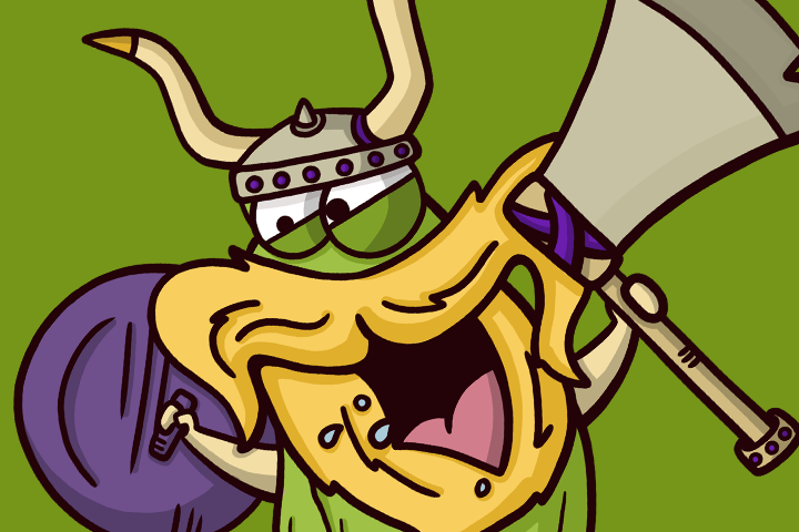 Серия персонажей - боевые фисташки-викинги