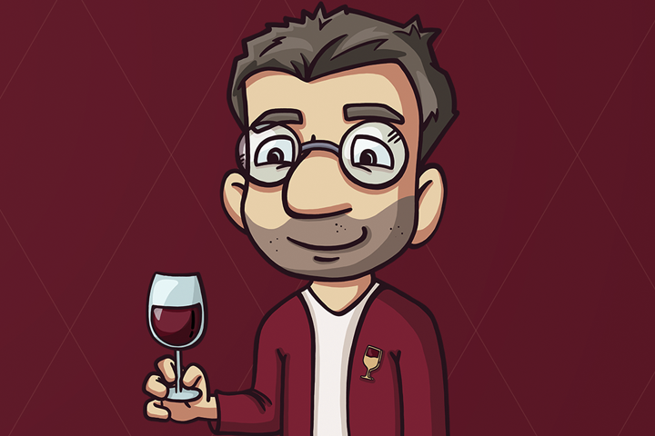 Персонаж-сомелье для винного бутика Wine Mood