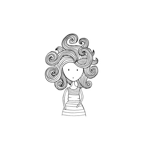 Девушка (line-art)