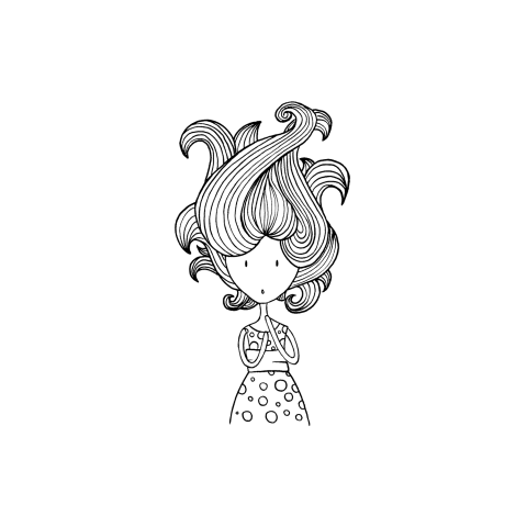 Девушка (line-art)