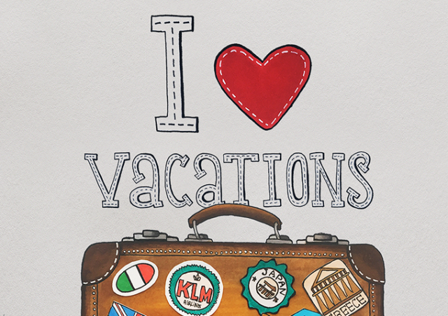 Чемодан I love vacations