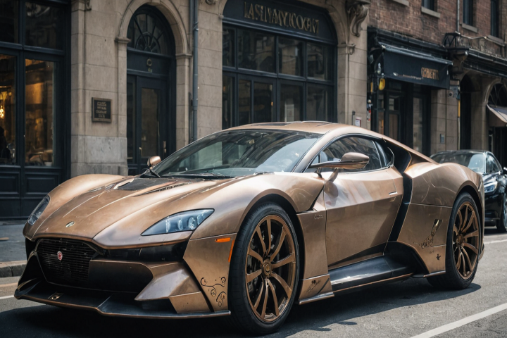 Машина в стиле киберпанк.