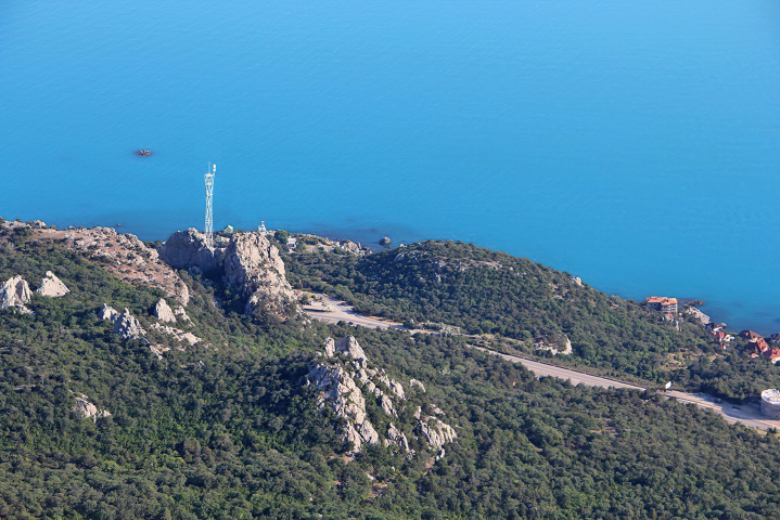 Визуализация радиовышки в Крыму, мыс Сарыч